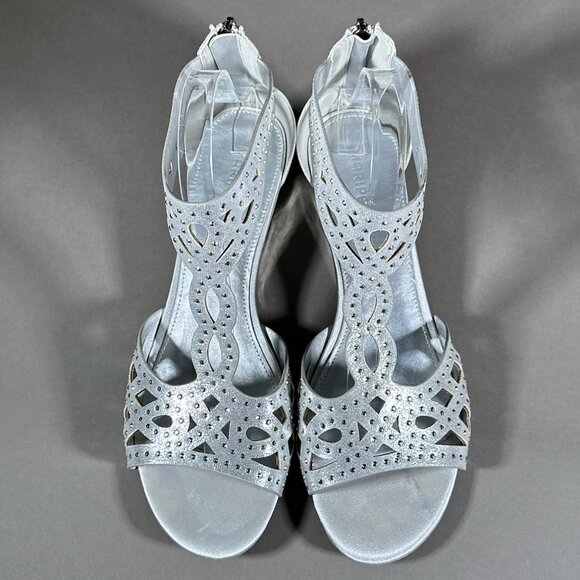 Maripe Julia Mirror Finish On Sides Zips On The Back Sandals Size 11M - Picture 2 of 16